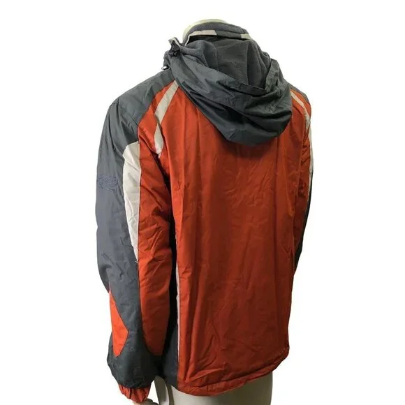 CHAPS MEN'S WATER RESISTANT FLEECE-LINED‎ HOODED JACKET /COAT LG NWT